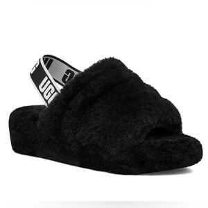 UGG Women’s Fluff Yeah Slides- Size 8 (black)